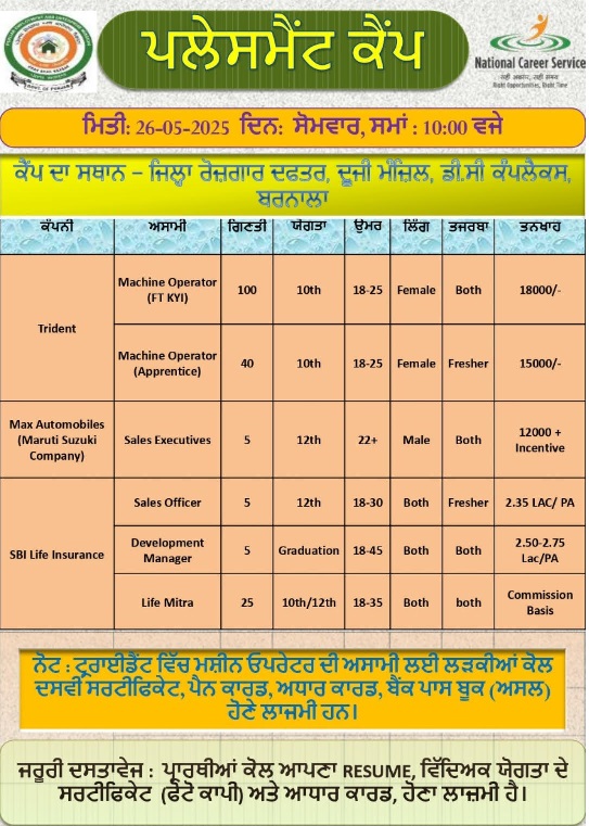 PrimekhabarPunjab Rojgar